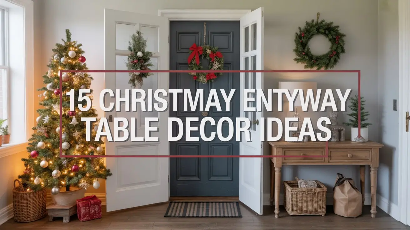 15 Christmas Entryway Table Decor Ideas