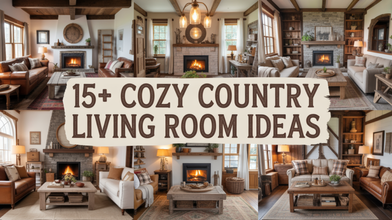 15+ Cozy Country Living Room Ideas