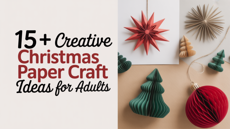 15+ Creative Christmas Paper Craft Ideas for Adults