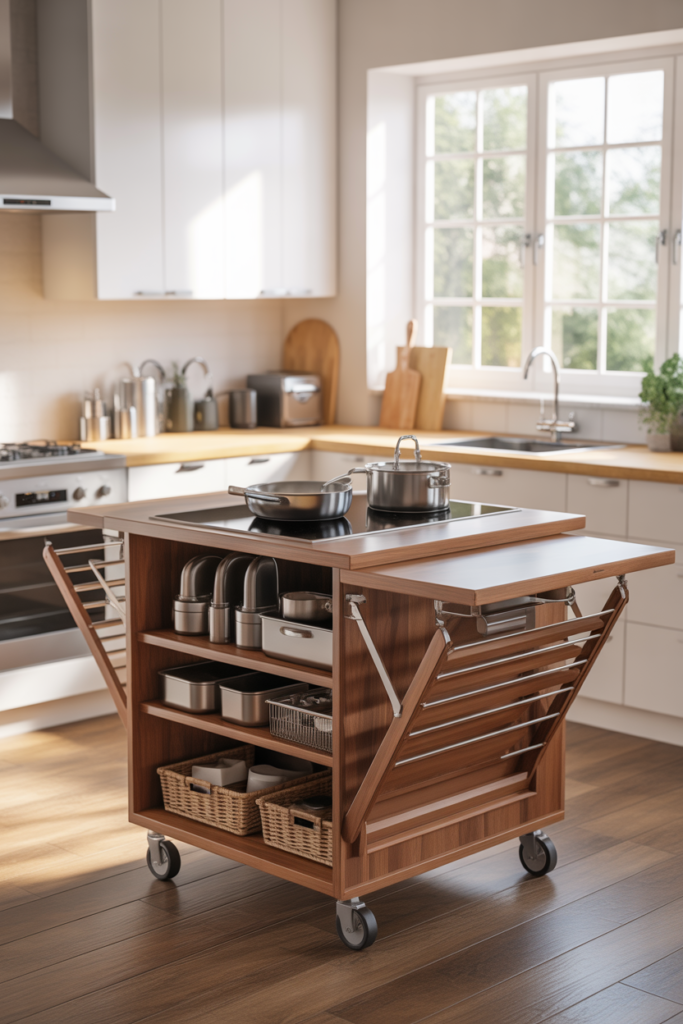 15 Incorporate a Foldable or Movable Island