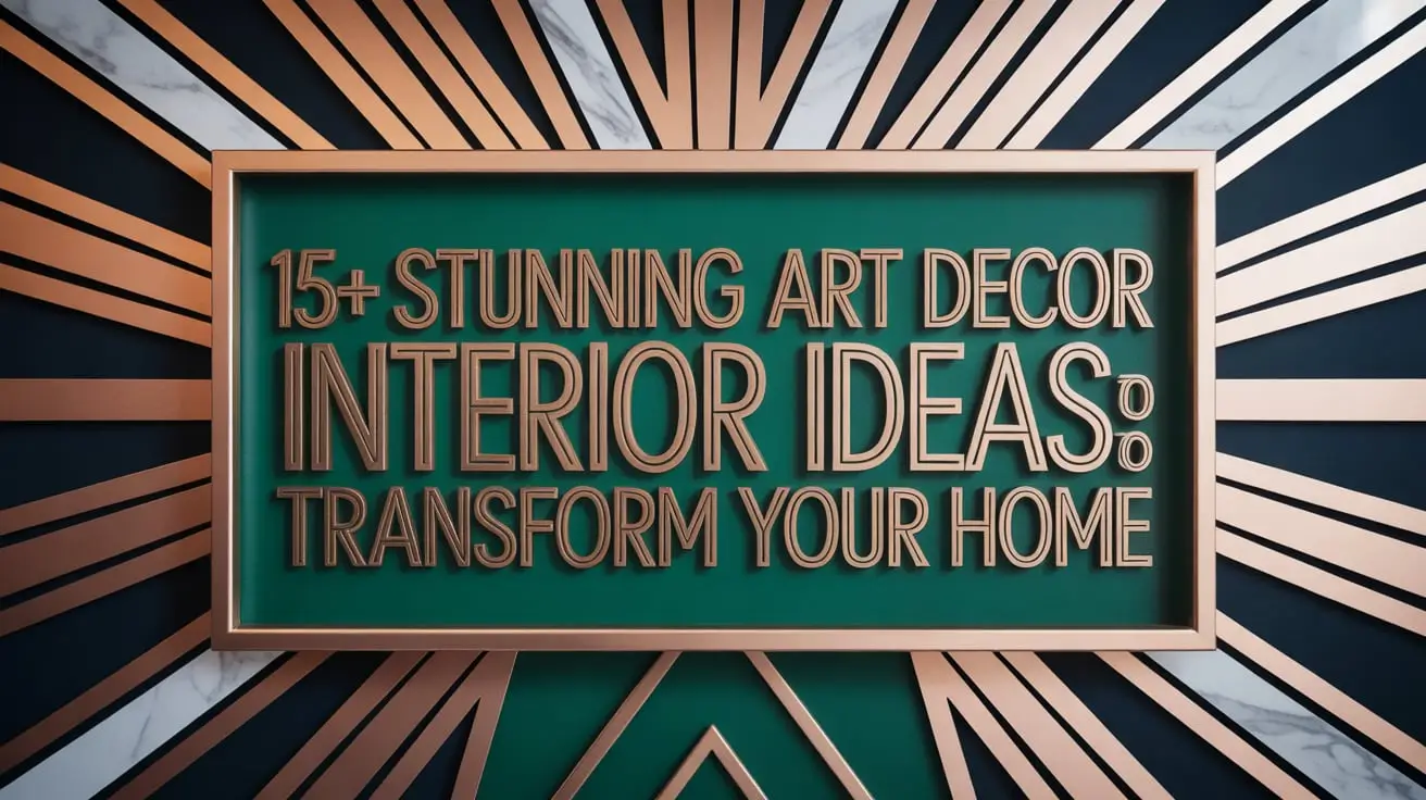 15+ Stunning Art Decor Interior Ideas to Transform Your Home