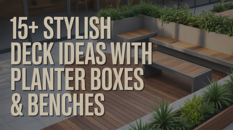 15+ Stylish Deck Ideas with Planter Boxes & Benches