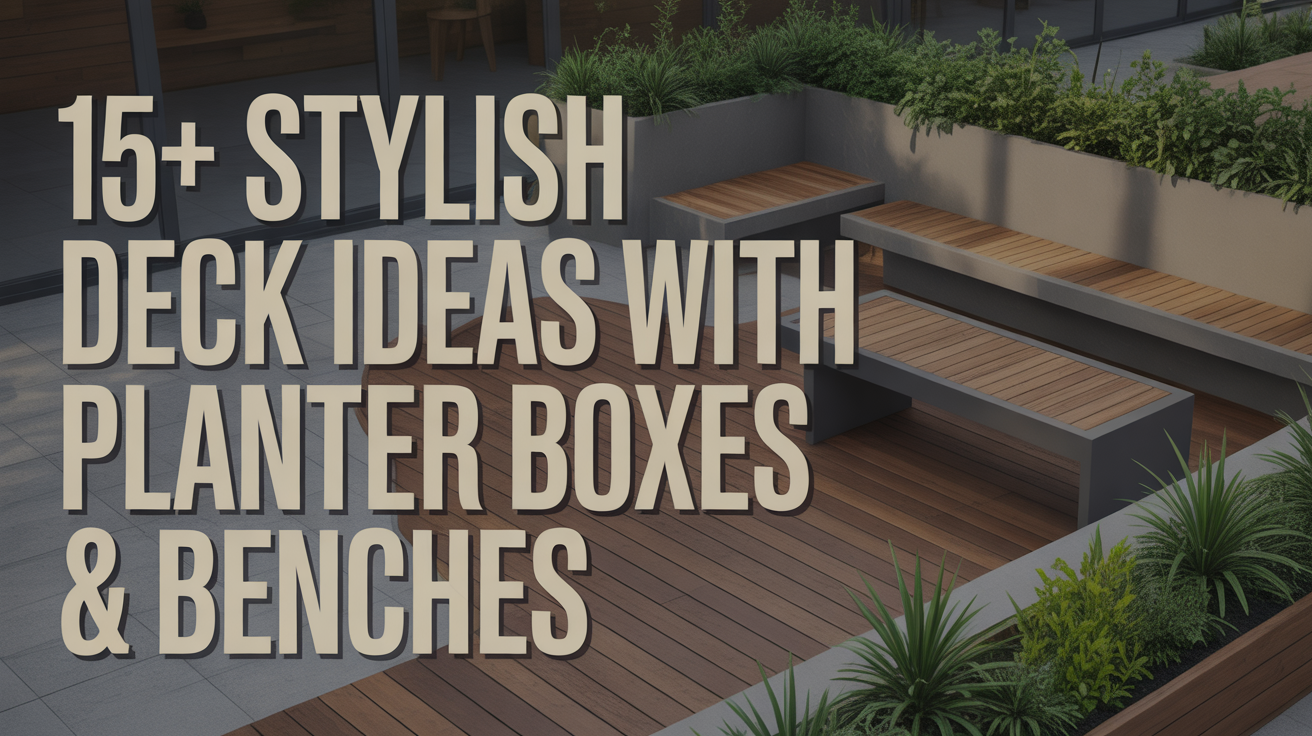 15+ Stylish Deck Ideas with Planter Boxes & Benches