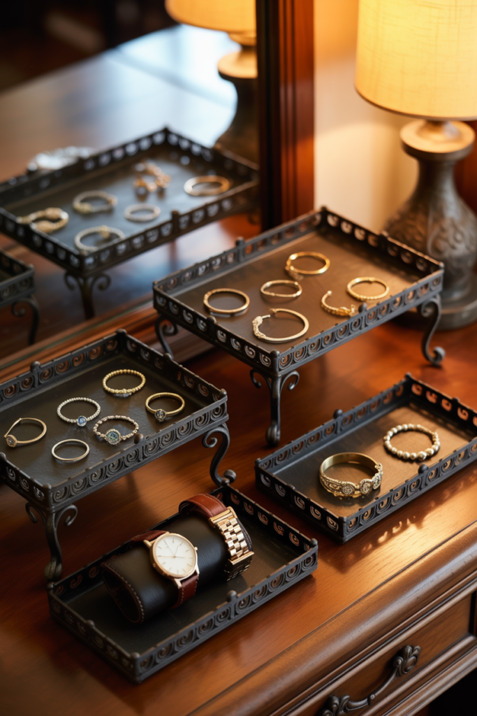 15. Cast Iron Jewelry Holders and Trays