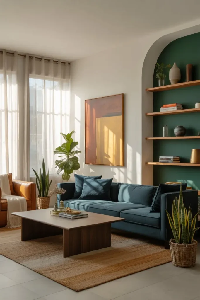 15. Combining Open Shelving and Storage