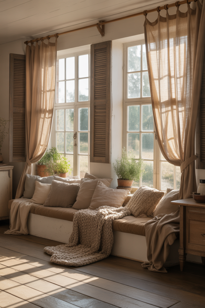 15. Farmhouse Window Treatments