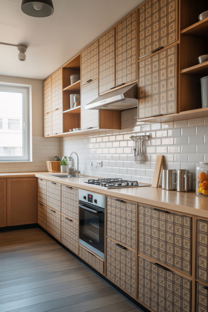 15. Temporary Wallpaper for Cabinets