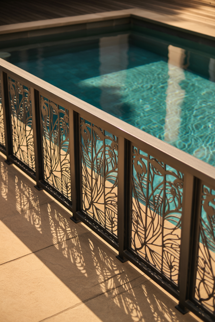 15. Integrated Lighting Railings