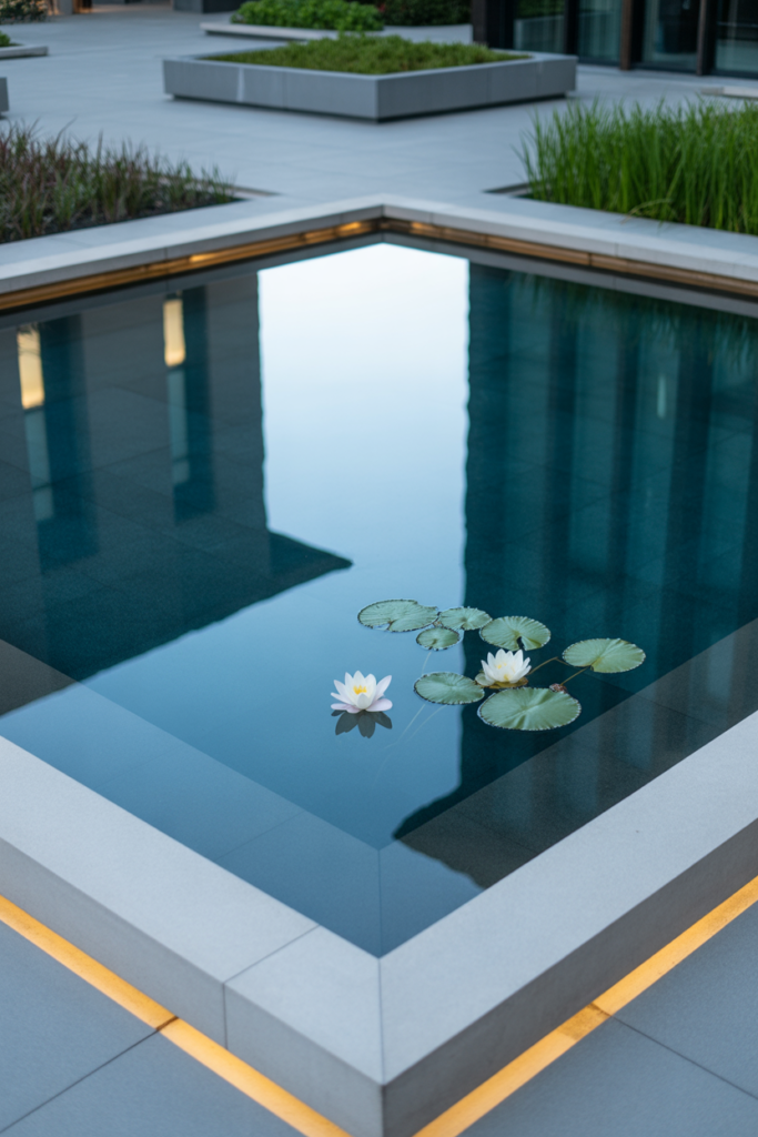 15. Minimalist Reflective Pools