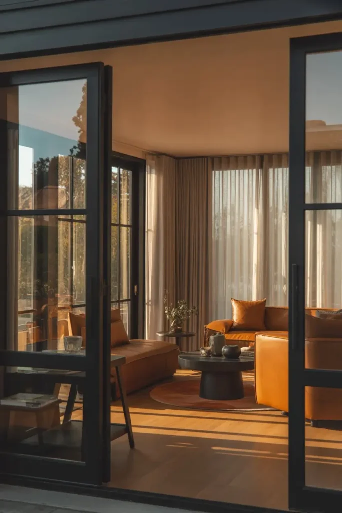 15. Natural Light Enhancing Black and Brown Decor