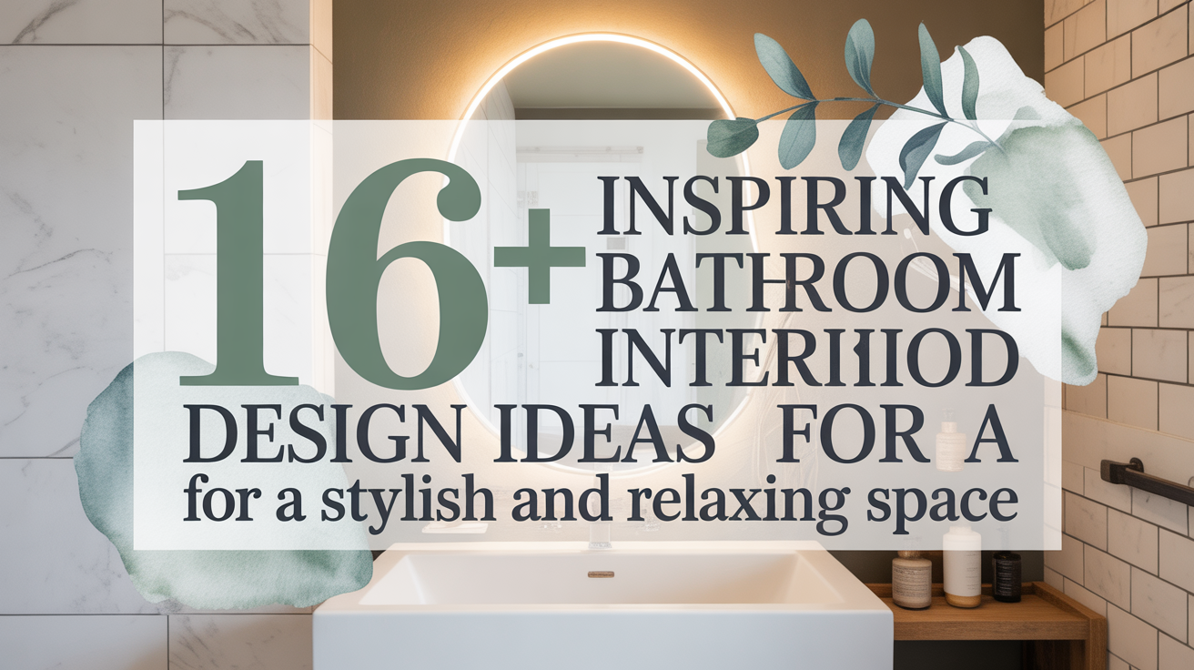 16+ Inspiring Bathroom Interior Design Ideas for a Stylish and Relaxing Space