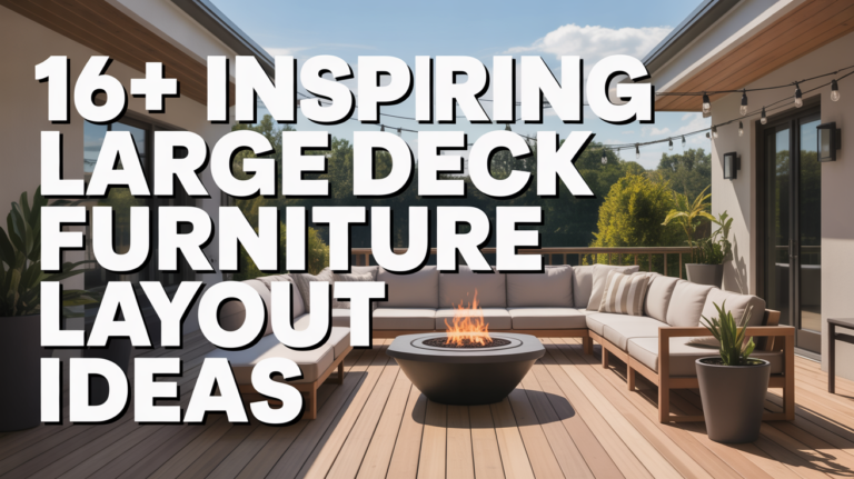 16+ Inspiring Large Deck Furniture Layout Ideas