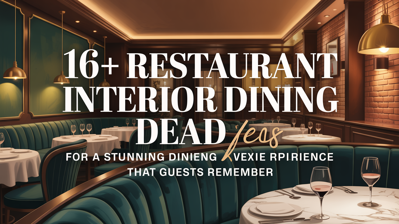 16+ Restaurant Interior Design Ideas for a Stunning Dining Experience That Guests Remember