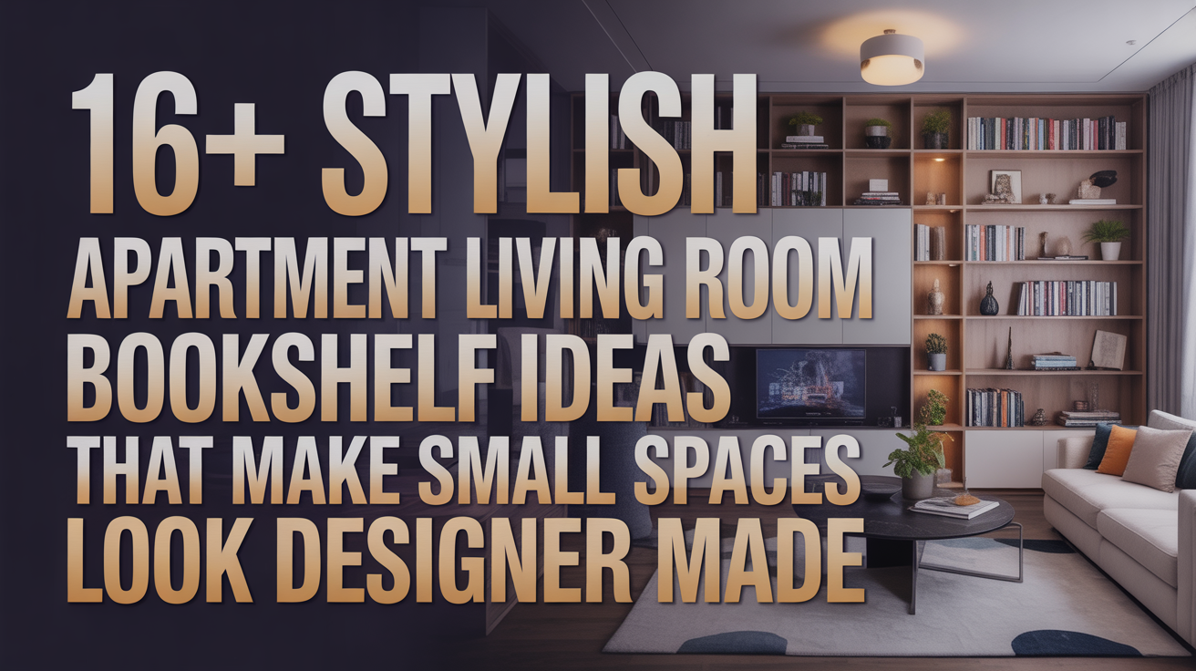 16+ Stylish Apartment Living Room Bookshelf Ideas That Make Small Spaces Look Designer Made
