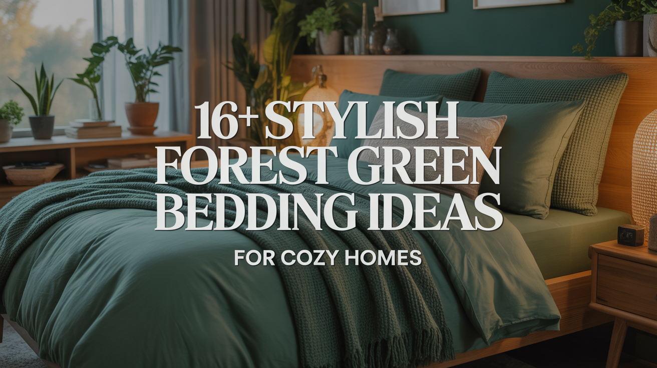 16+ Stylish Forest Green Bedding Ideas for Cozy Homes