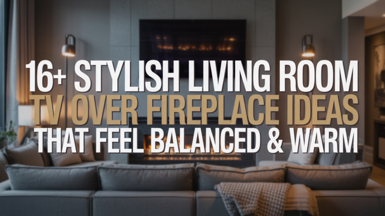 16+ Stylish Living Room TV Over Fireplace Ideas That Feel Balanced Warm and Beautiful