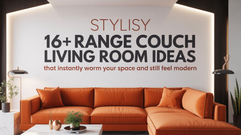 16+ Stylish Orange Couch Living Room Ideas That Instantly Warm Your Space and Still Feel Modern