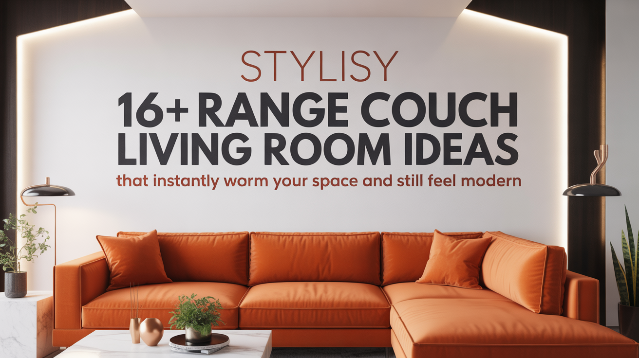 16+ Stylish Orange Couch Living Room Ideas That Instantly Warm Your Space and Still Feel Modern