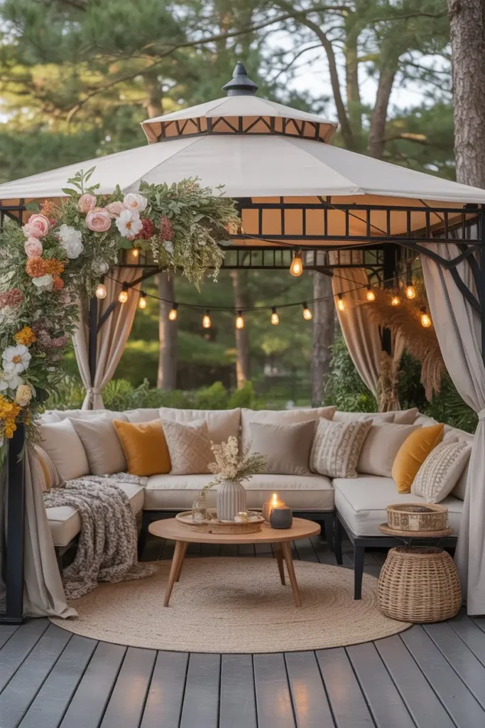 16. Gazebo with Seasonal Decor