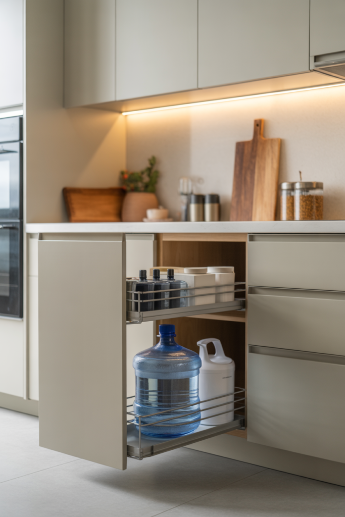 16. Hidden Storage Jugs for Clean Counters