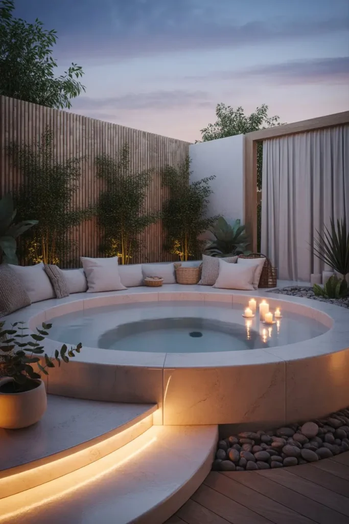 16. Luxury Spa Style Hot Tub Retreat