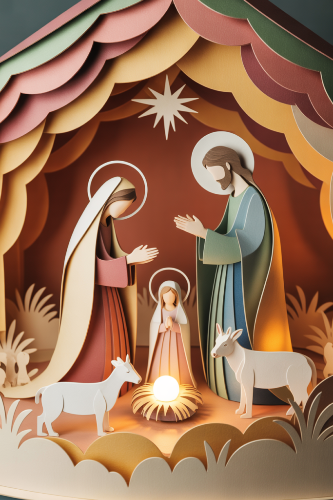 16. Paper Nativity Scene