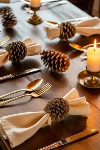 16. Pine Cone Table Settings