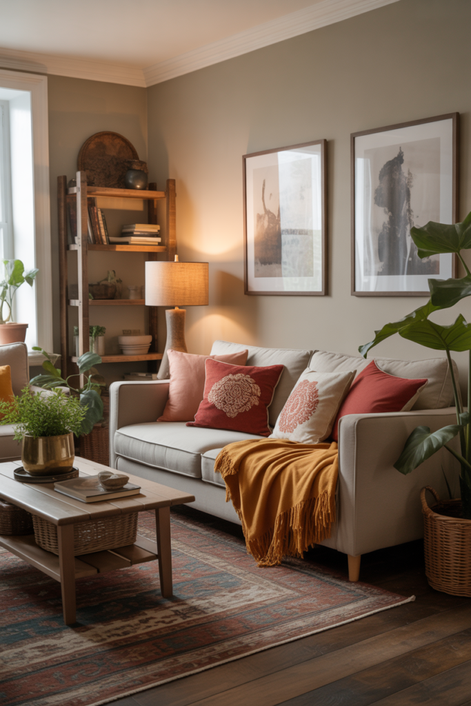 16. Warm Color Accents for Depth