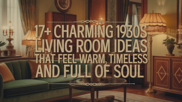 17+ Charming 1930s Living Room Ideas That Feel Warm Timeless and Full of Soul