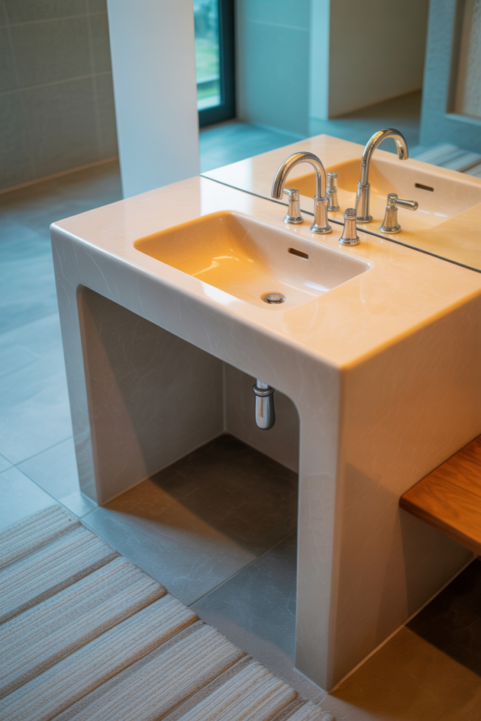 17. Accessible Bathroom Pedestal Sink Ideas