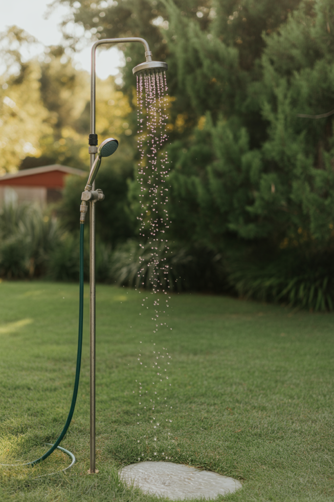 17. DIY Garden Hose Portable Shower