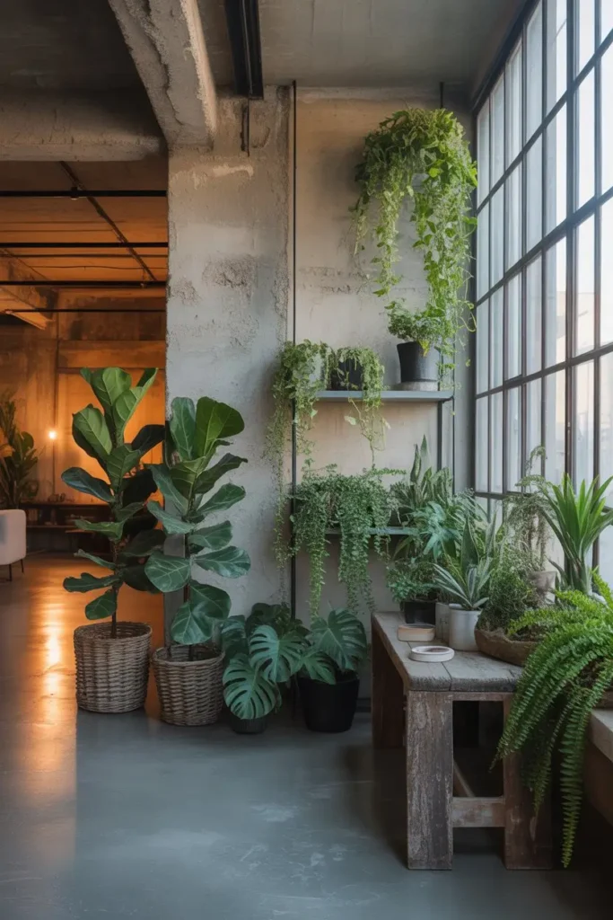 17. Indoor Plants to Soften Hard Materials