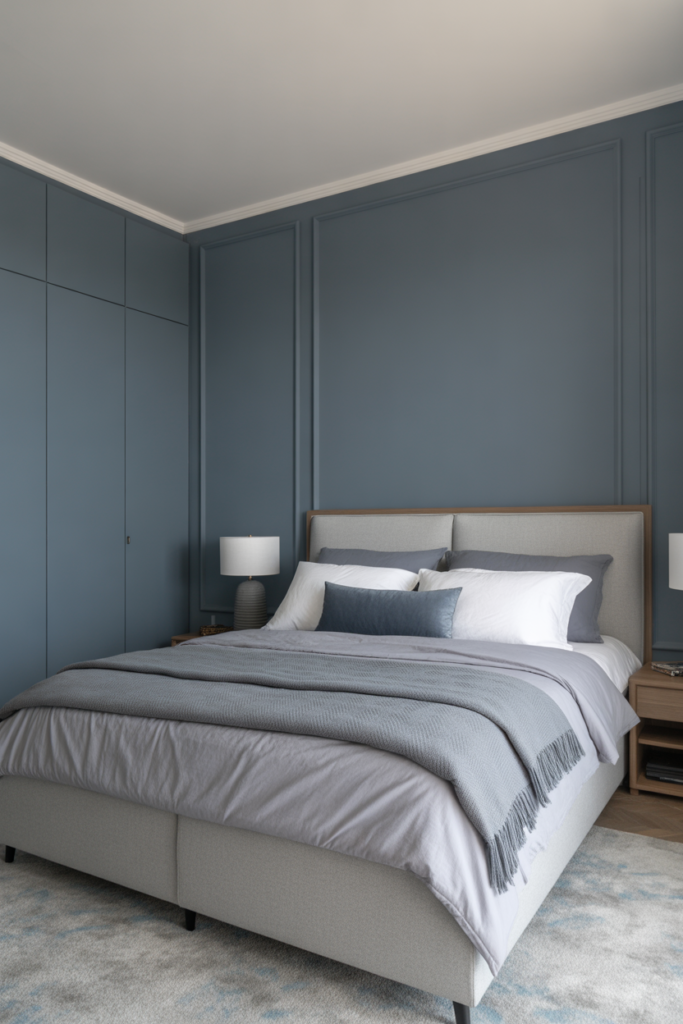 19. Steel Blue and Light Gray Modern Calm