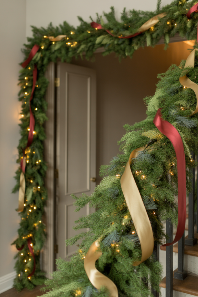 2. A Classic Green Garland for Natural Warmth