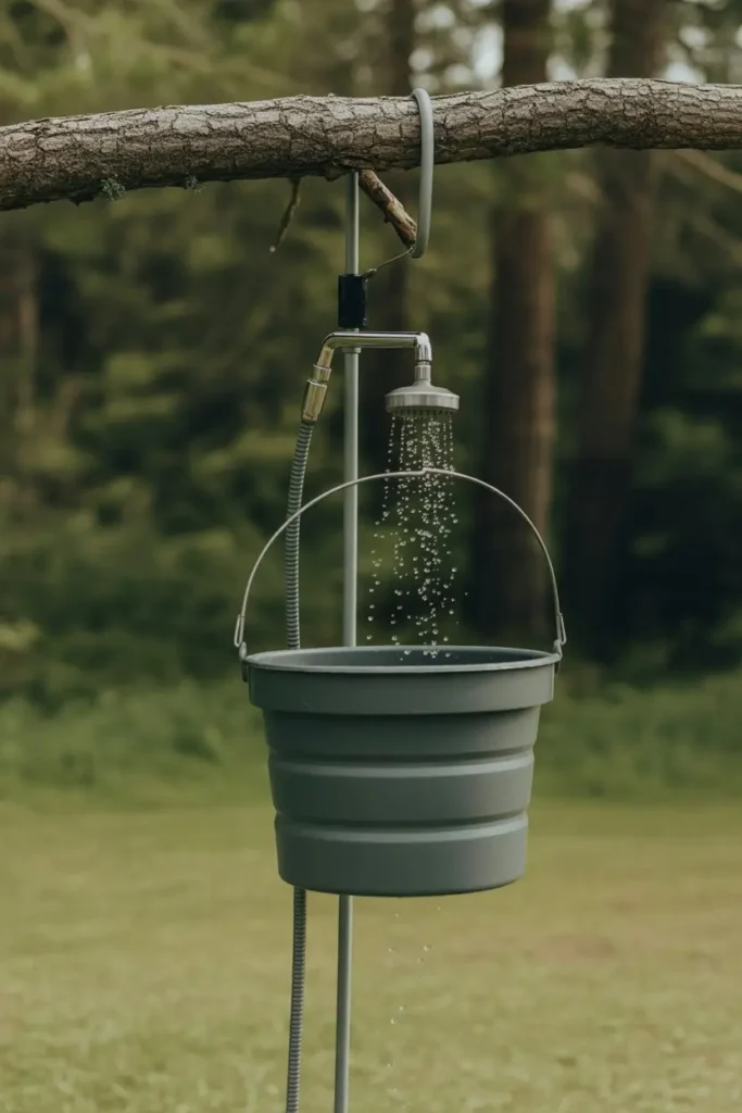 2. Collapsible Bucket Shower