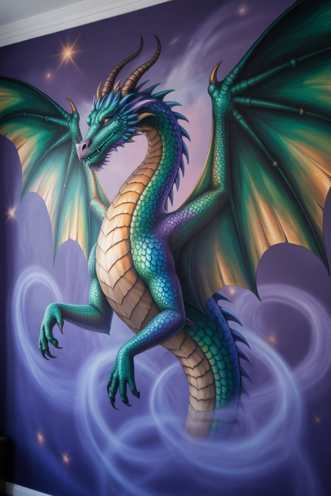 2. DIY Dragon Wall Art