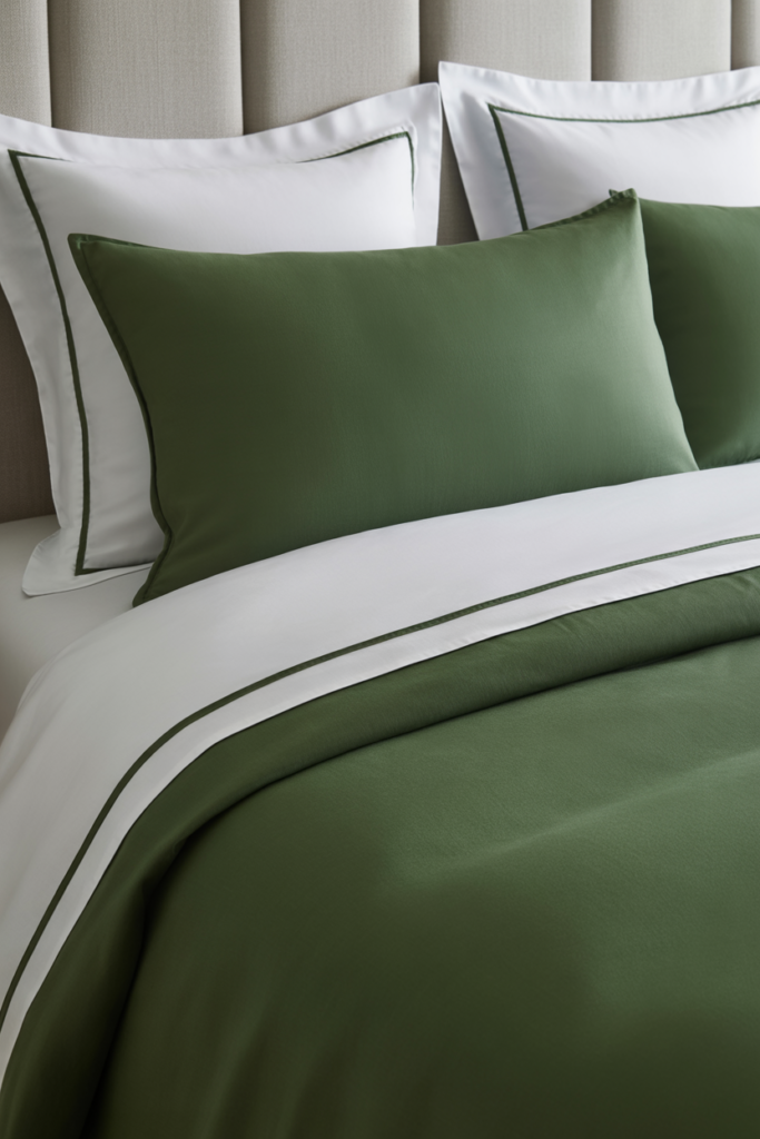 2. Forest Green and White: A Classic Pairing