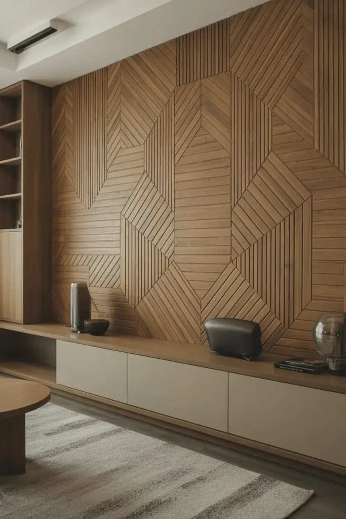 2. Modern Geometric Wood Panels