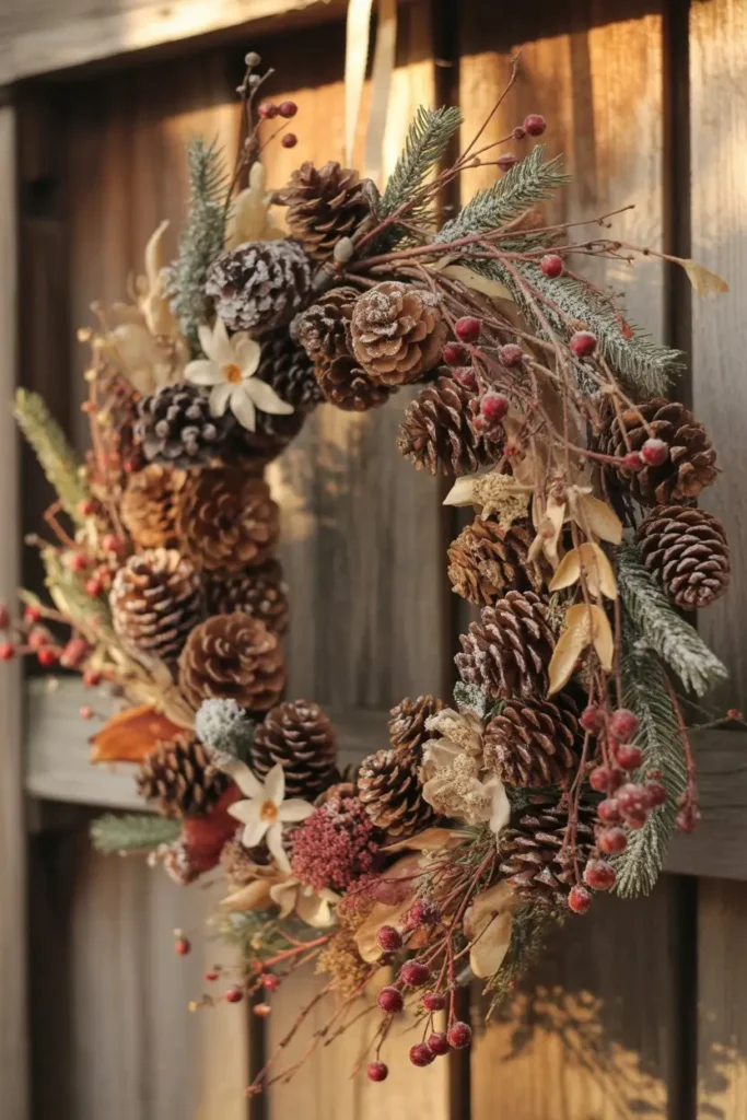 2. Pine Cone Wreaths