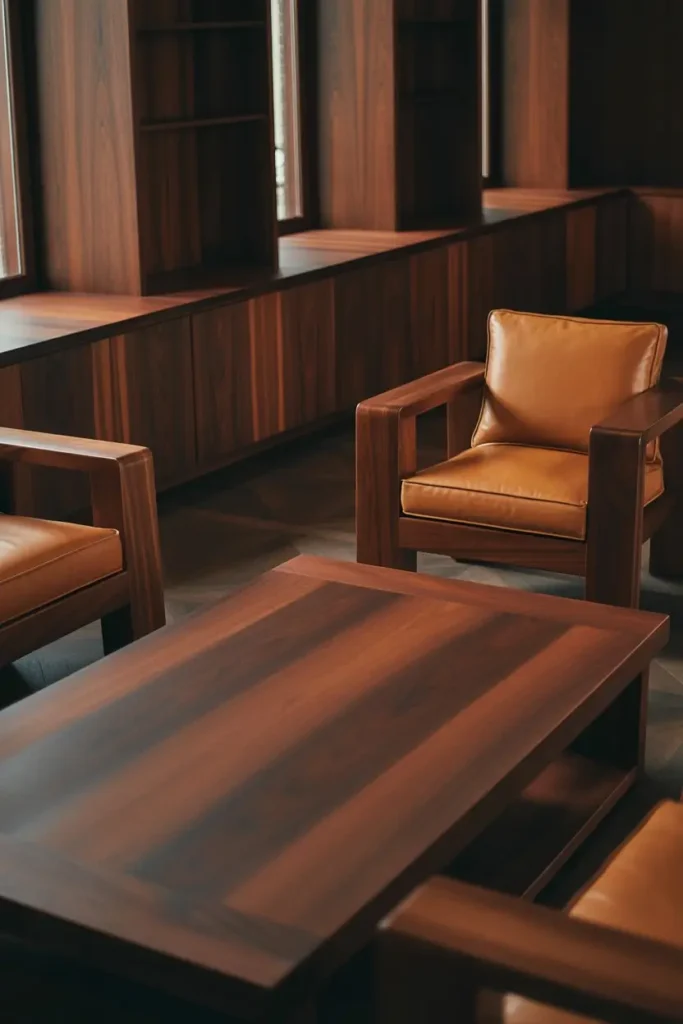 2. Rich Wood Furniture With Solid Presence