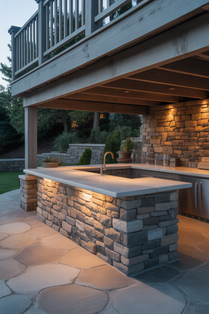 3. Built In Stone Bar for Long Term Durability