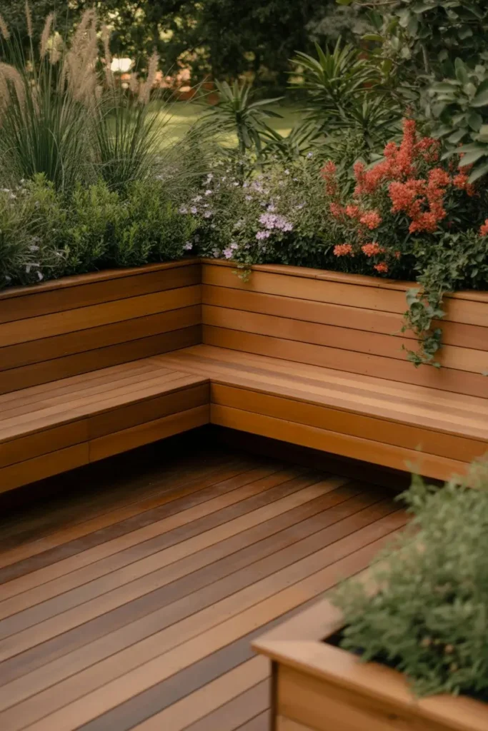 3. Corner Deck with L-Shaped Benches