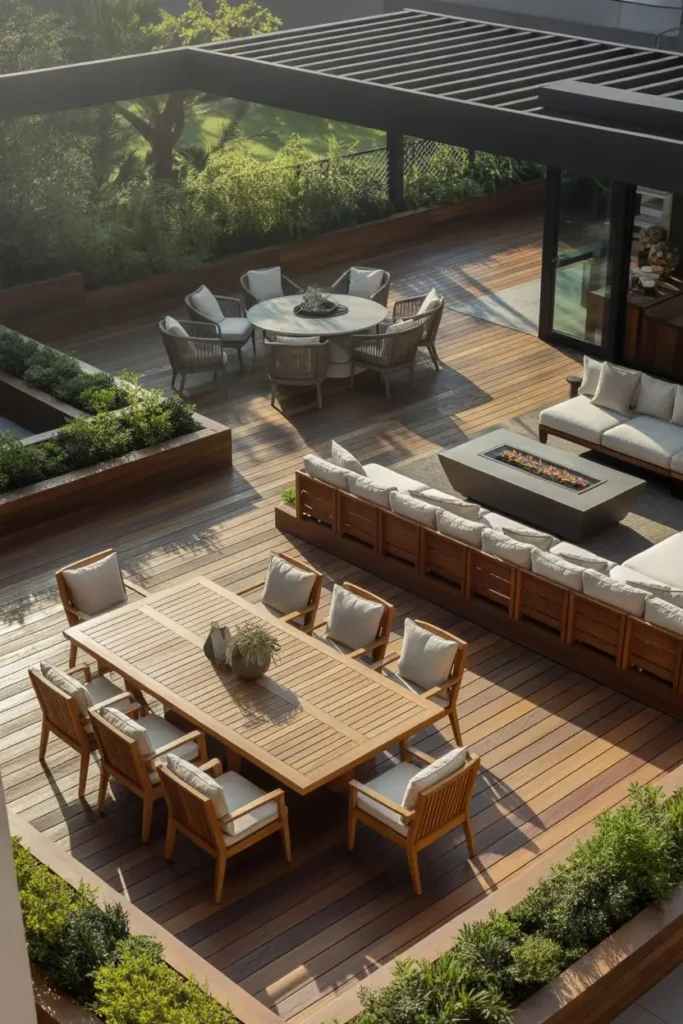 3. Dining and Lounge Split Layout