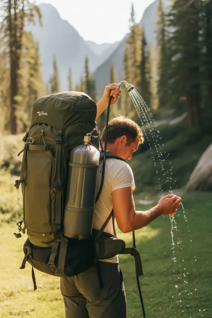 4. Backpack Shower