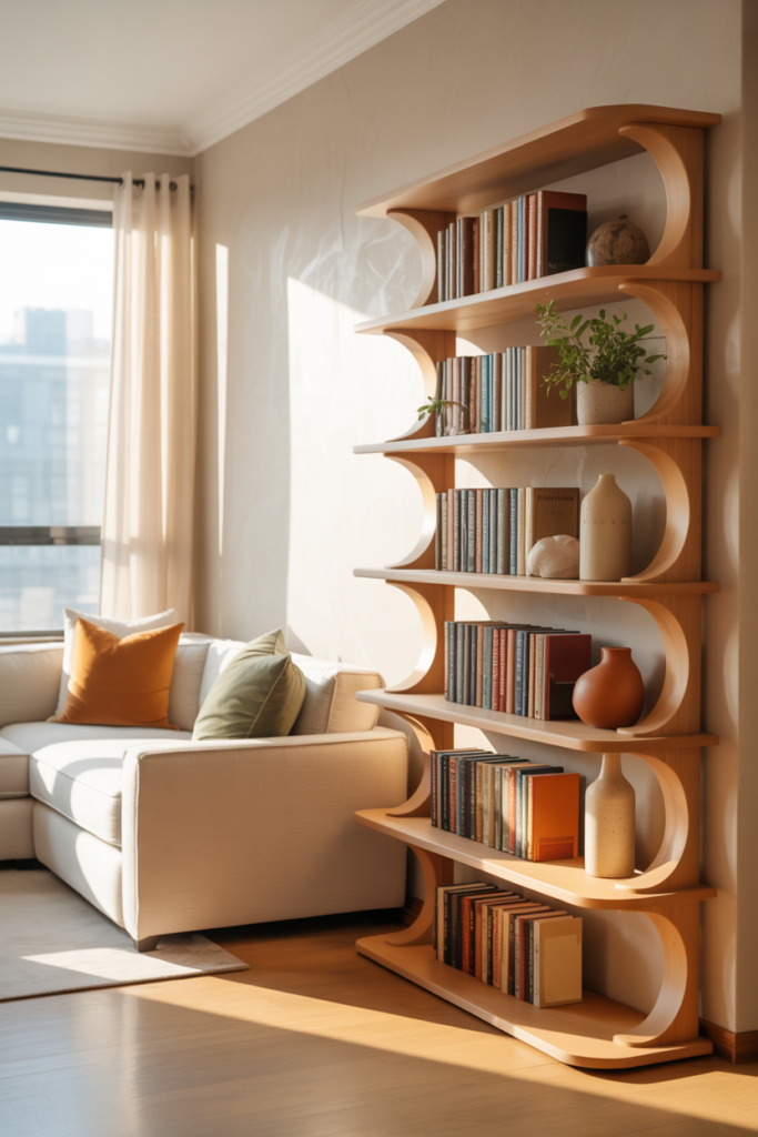4. Corner Bookshelves That Use Forgotten Areas