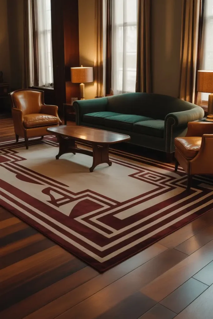 4. Patterned Rugs That Anchor the Space