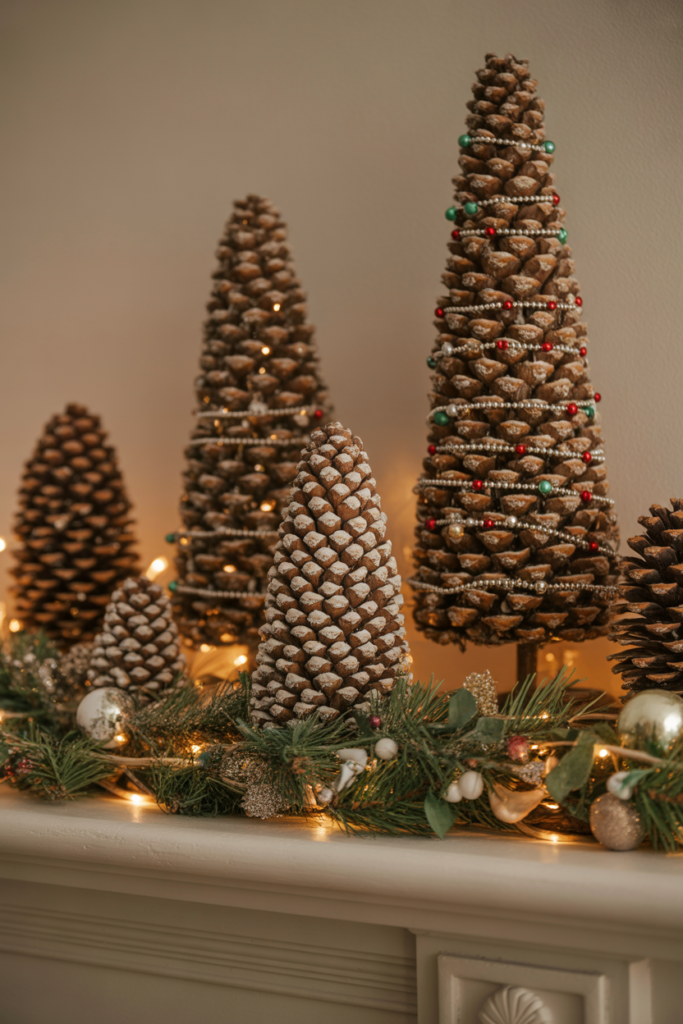 4. Pine Cone Christmas Tree Decorations