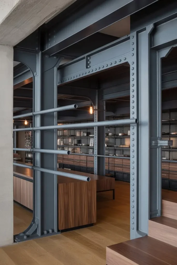 4. Steel and Iron Accents for Strength