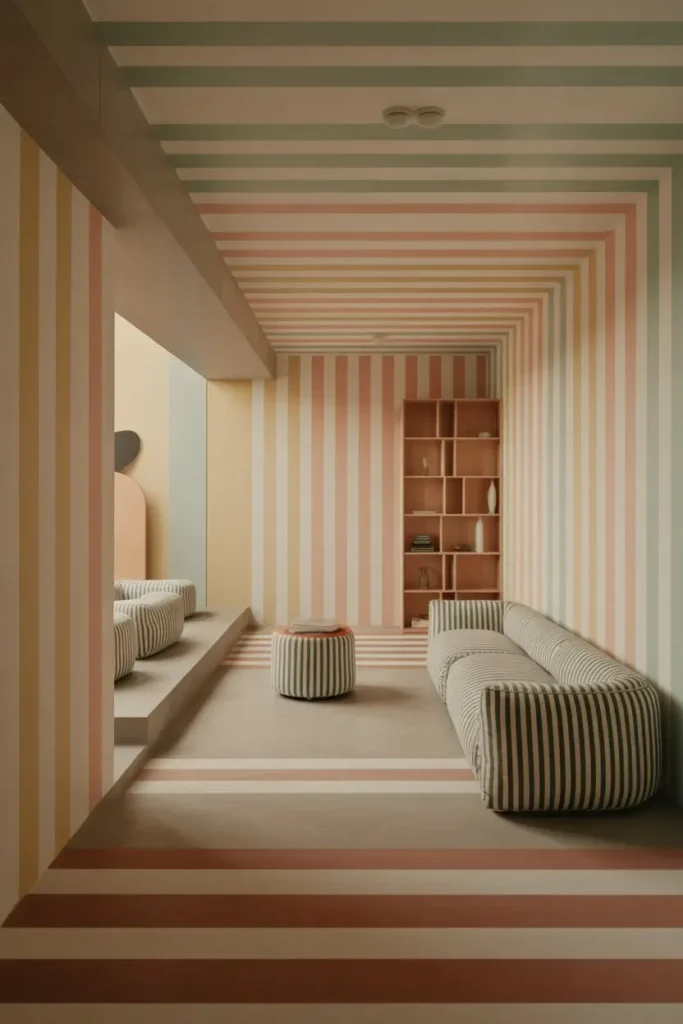 4. Striped Wall Painting Ideas