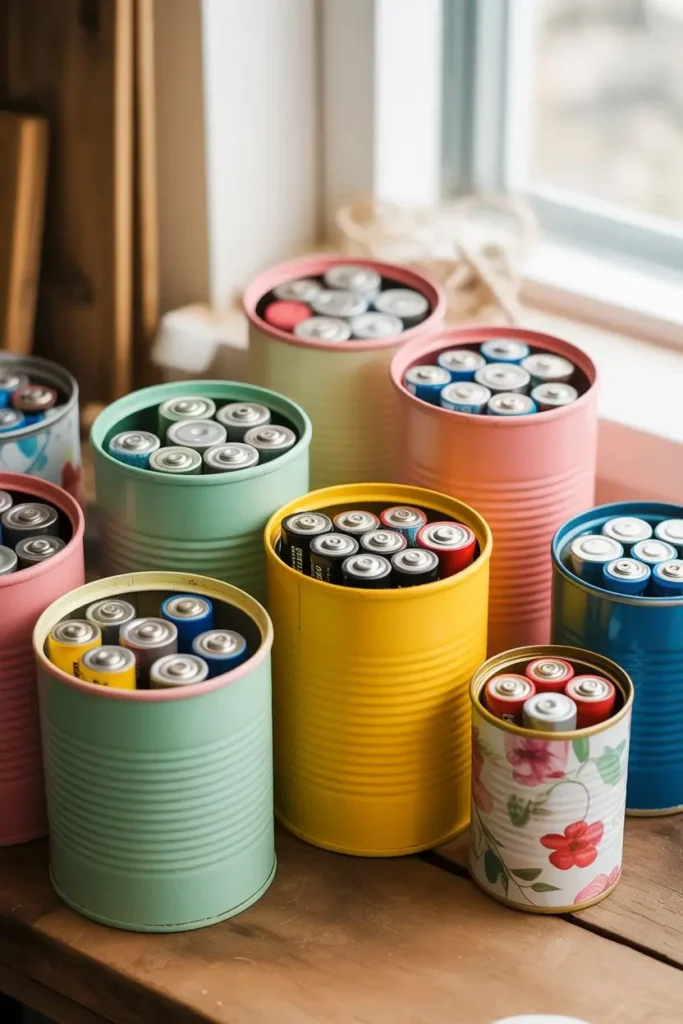 4. Upcycled Cans for an Eco-Friendly Option